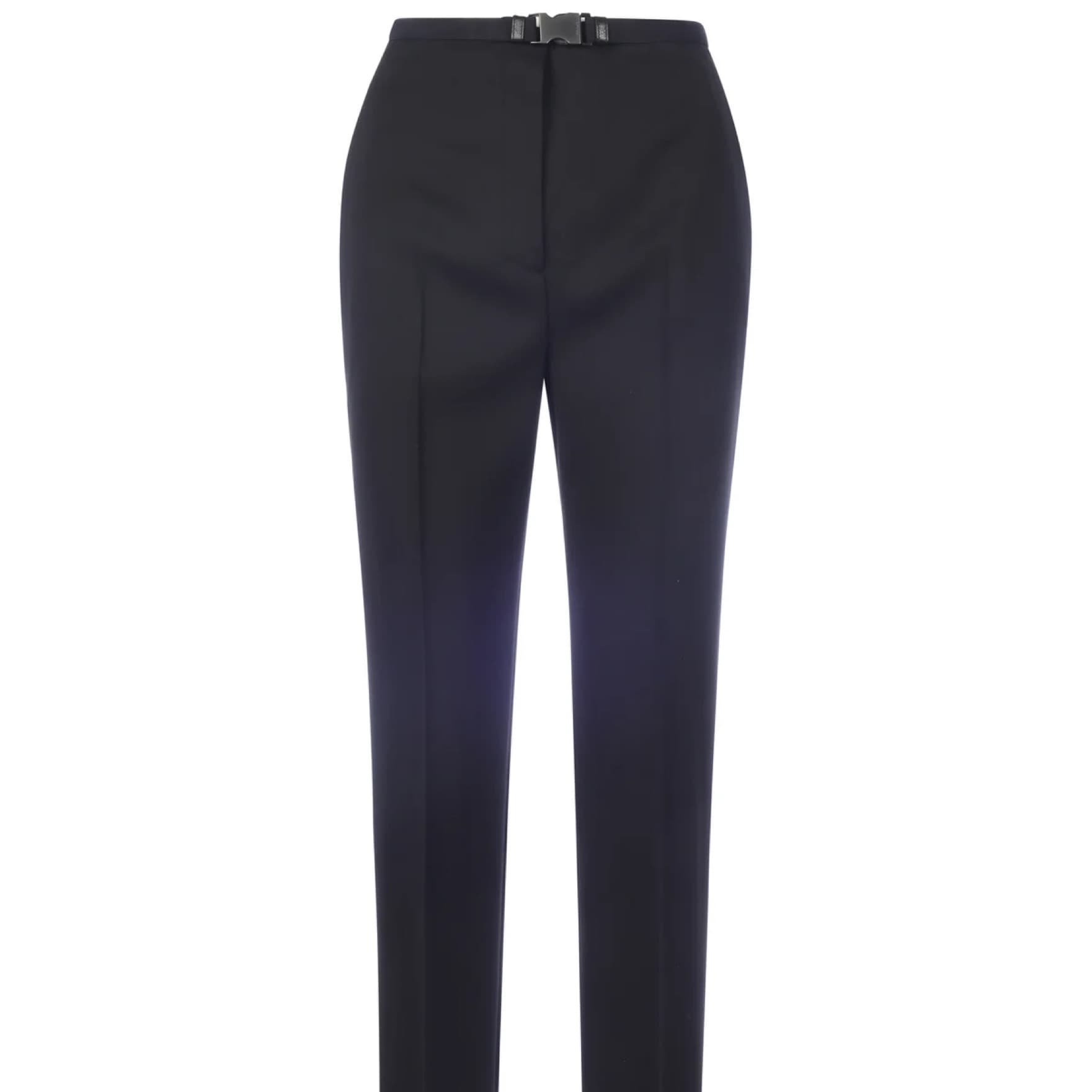 Prada Belted Slim Fit Pants Black - Image 1