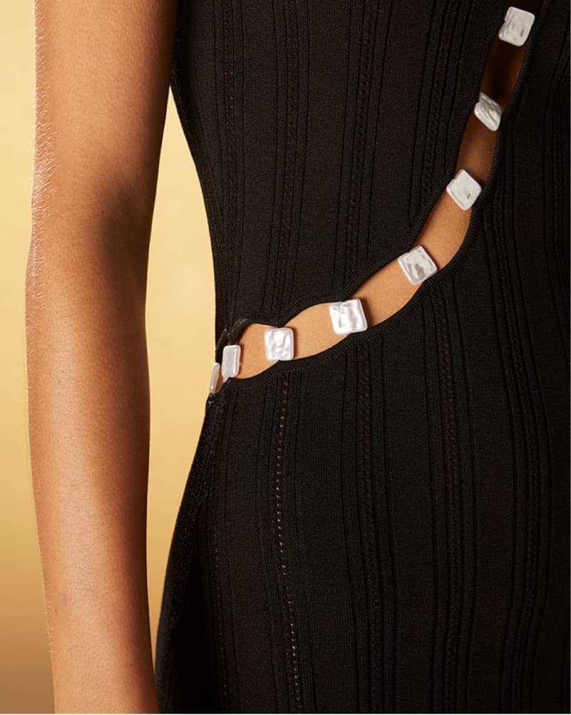 Tresse Paris Pearly Beaded Knit Dress - Image 4
