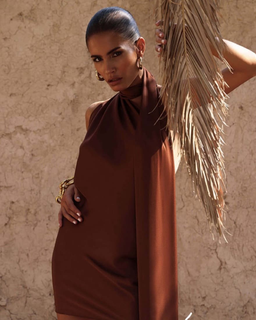 Rat & Boa Brown Serafia Dress - Image 3