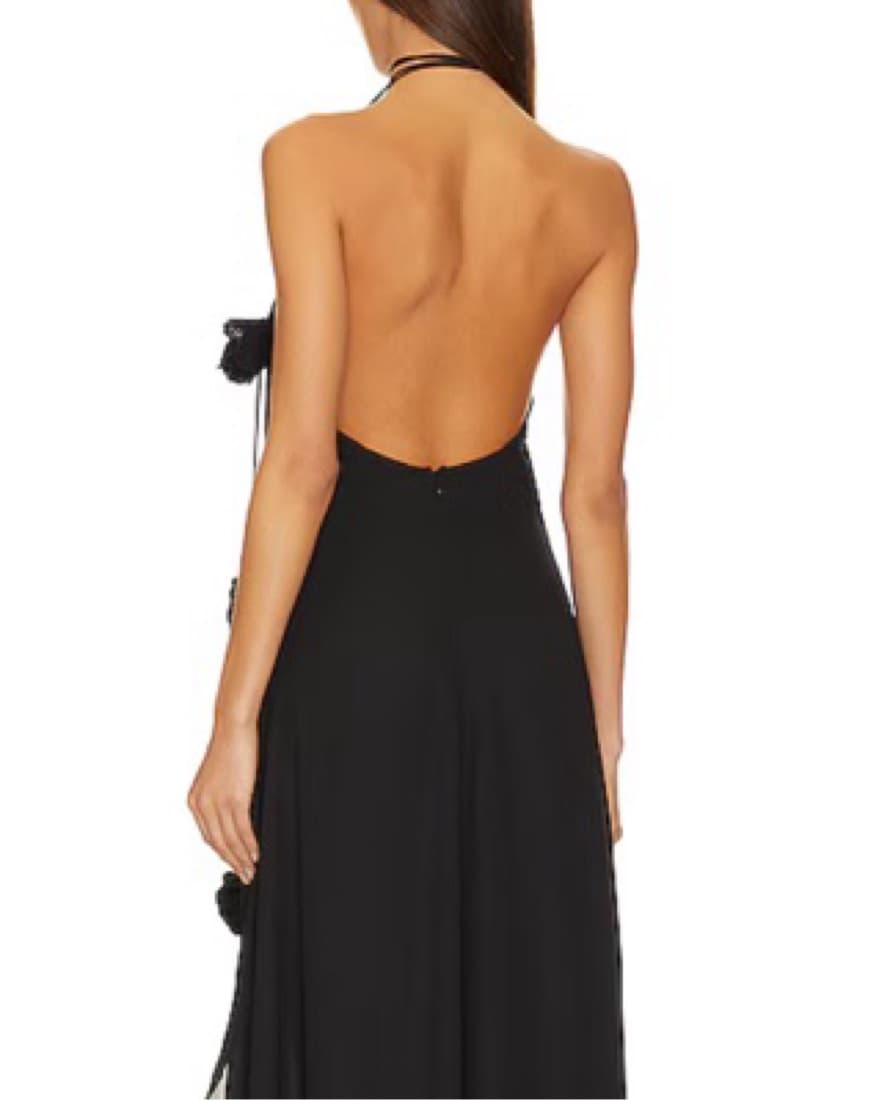 For Love And Lemons Black Flower Dress - Image 4