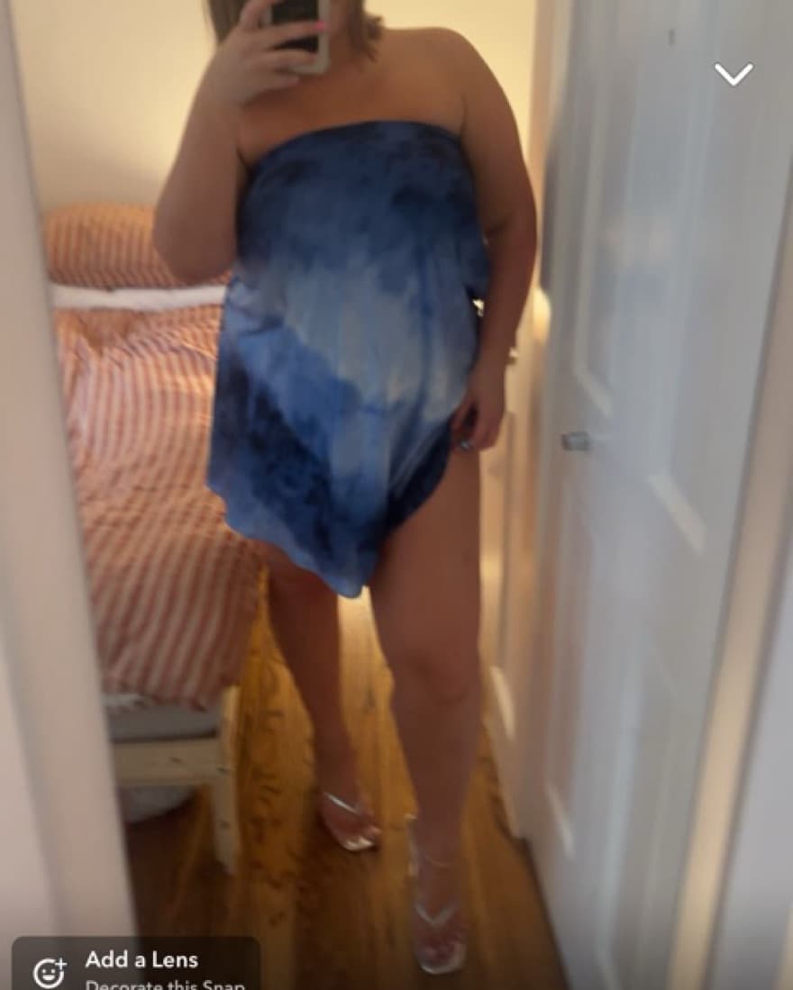 BLUE TIE DYE SILK DRESS - Image 1