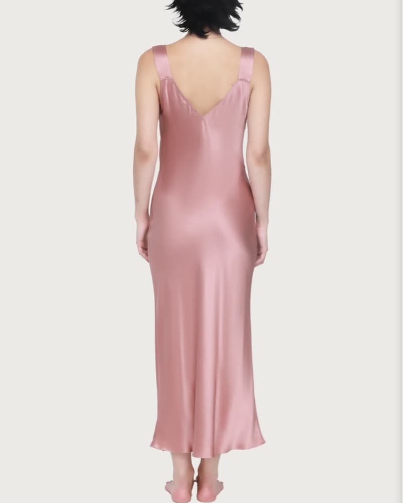 Ginia Pink 100% Silk Midi Dress - Image 5