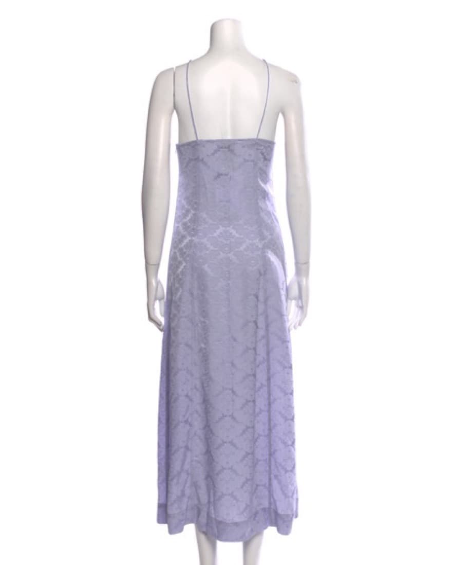 Ganni Satin Jacquard Maxi Slip Dress - Image 2