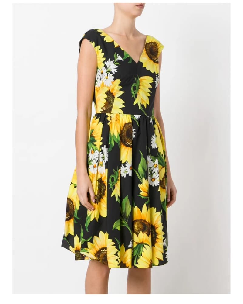 Dolce & Gabbana Sunflower Print Dress - Image 1