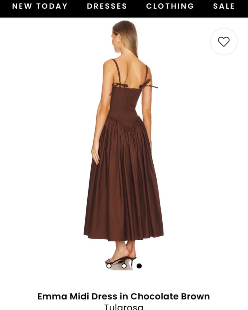 Emma Midi Dress in Chocolate Brown - Image 2