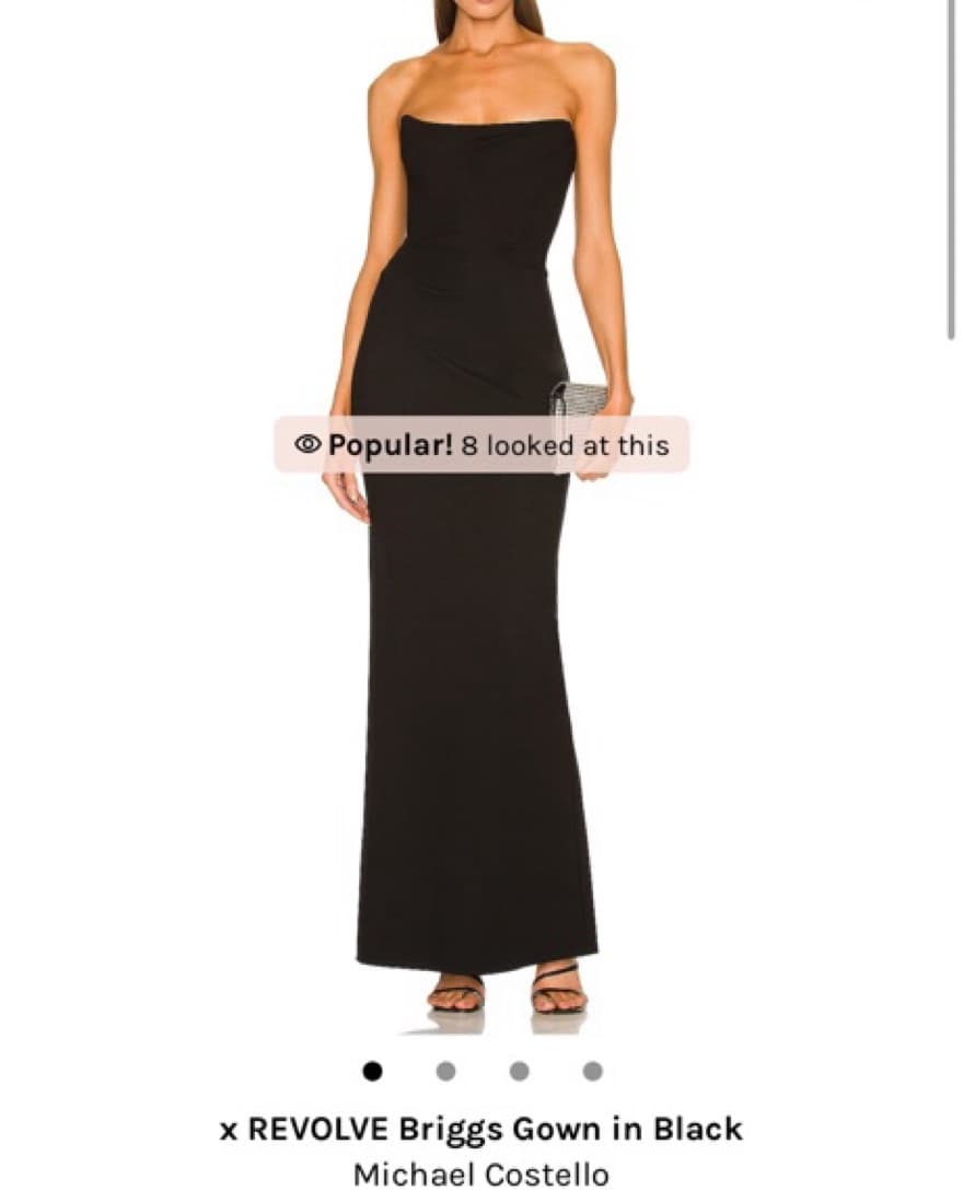 Michael costello briggs gown in Black - Image 2