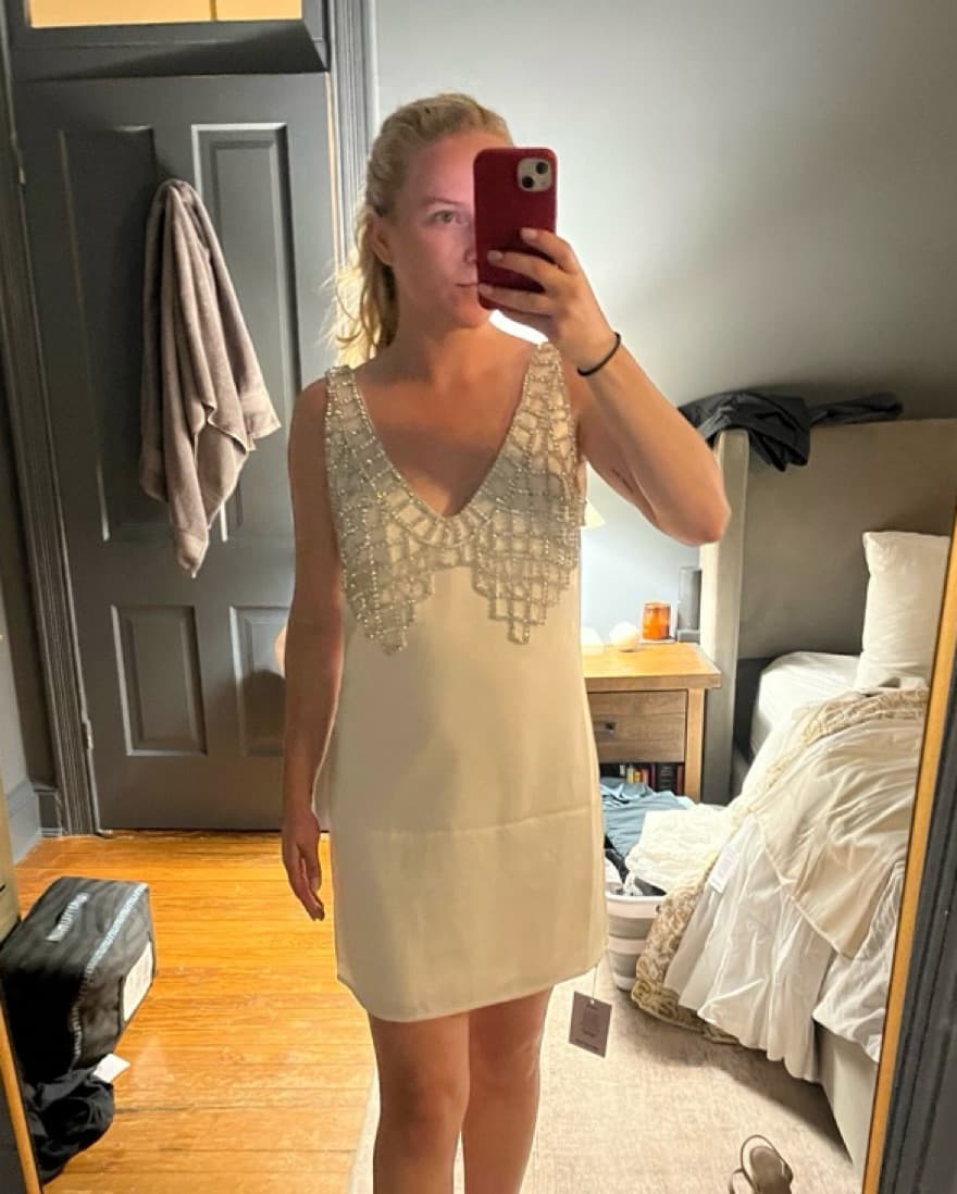 Self Portrait Diamante Mini Dress - Image 3