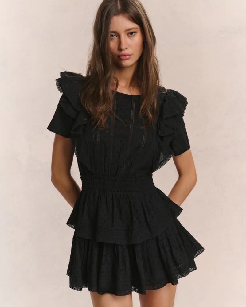 Black Natasha Herritage Mini Dress - Image 1