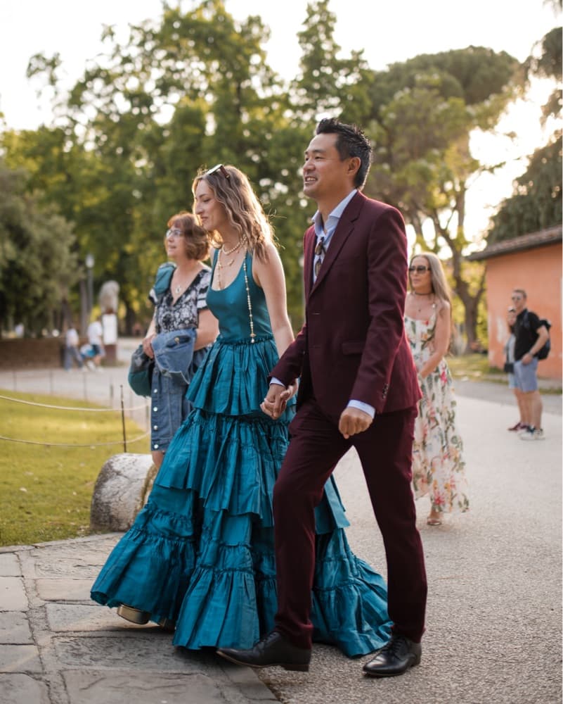 Alberta Ferretti Couture Pleated Gown - Image 5