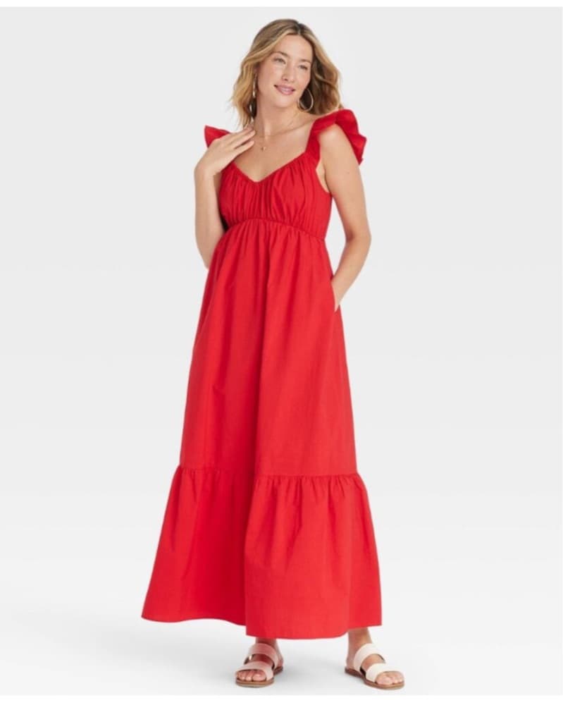 Red Maxi Dress - Image 1