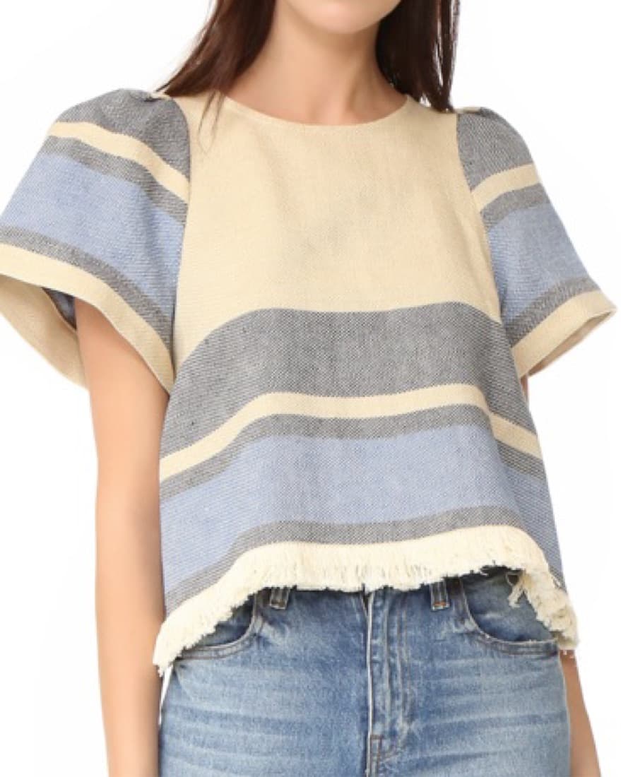 SEA Striped Puff Sleece Top - Image 1
