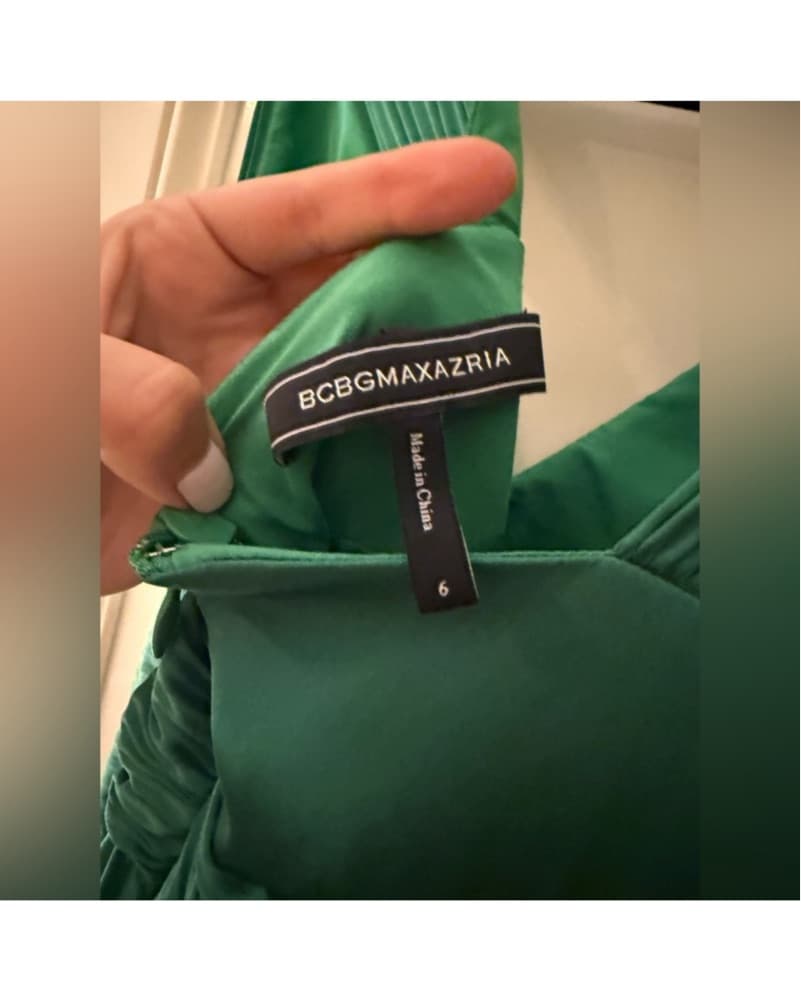 BCBG green Asymetrical Dress  - Image 5