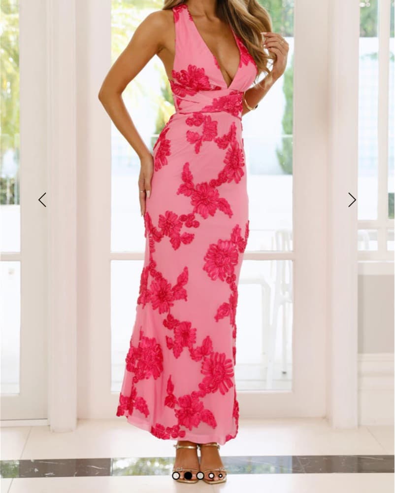 HELLO MOLLY LIME LIGHT MESH HALTER MAXI - Image 3