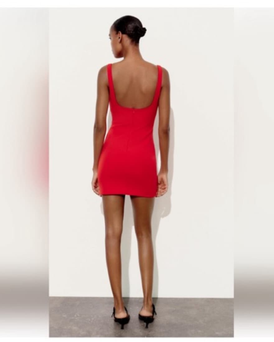 Zara Red Mini Dress - Image 5