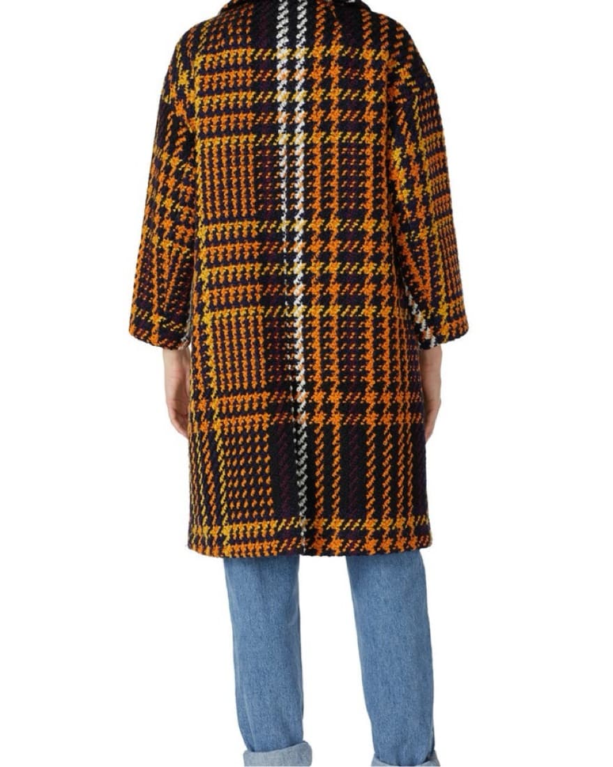 Vibrant Houndstooth Patterned Coat - Image 4