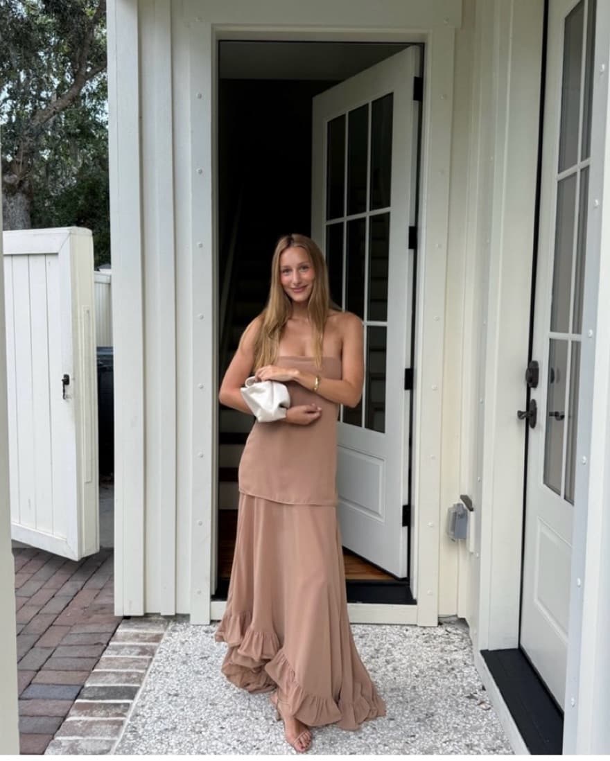 Elegant Formal Ruffle Maxi Dress  - Image 2