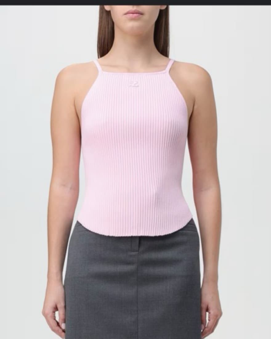 Courreges Ribbed Knit Tank  - Image 1
