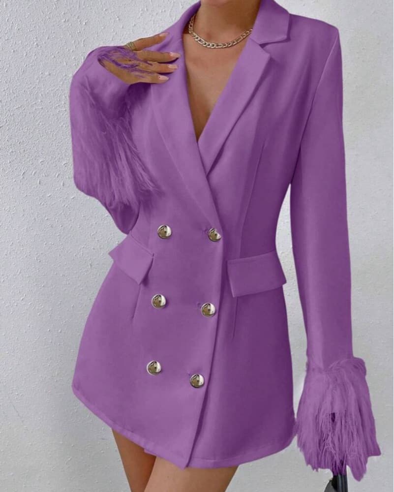 Feather Blazer Dress - Image 1