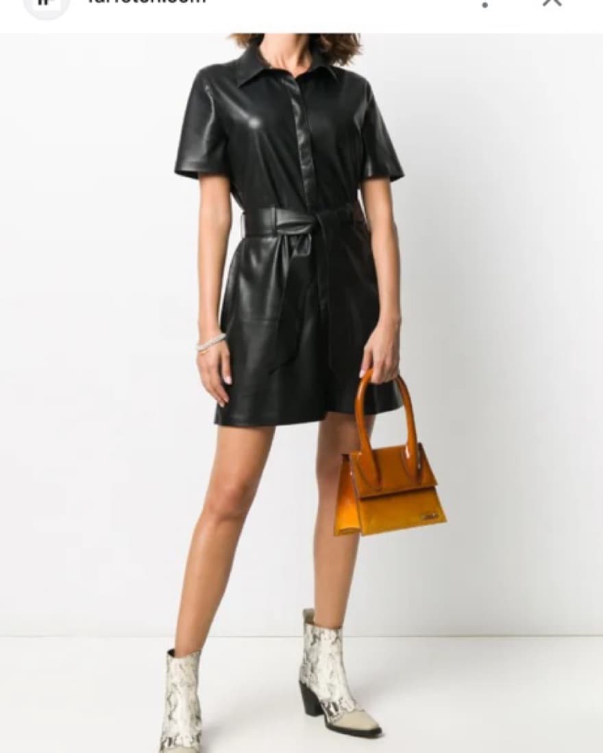Nanushka Vegan Leather Halli Nude Dress - Image 2