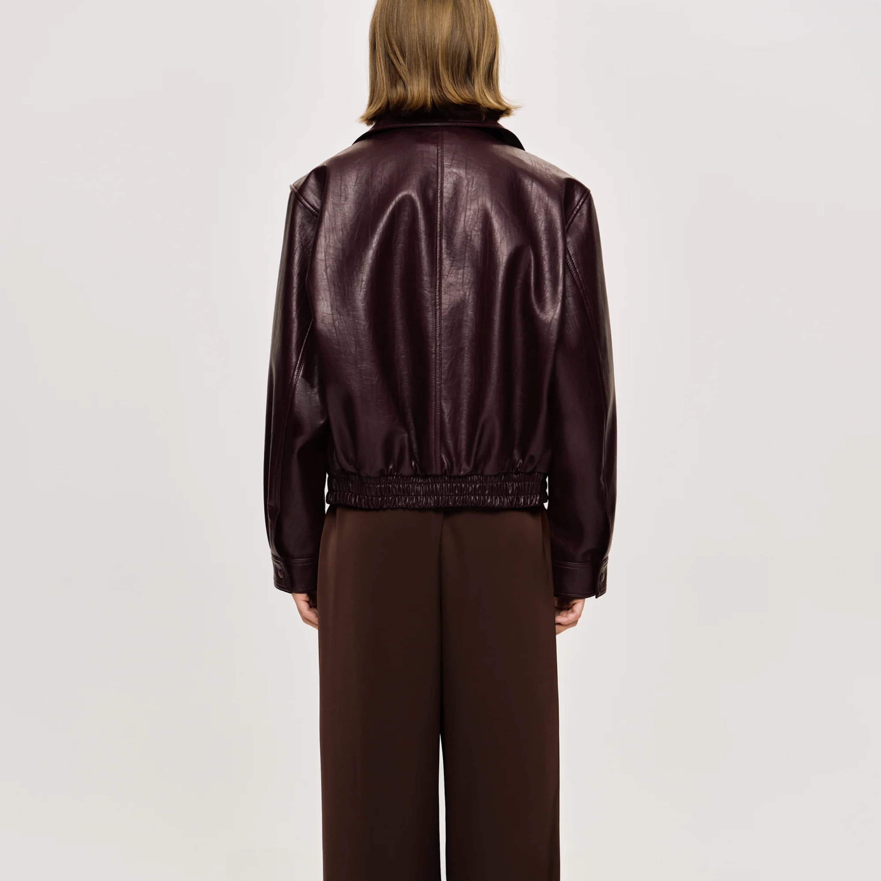Source Unknown Ennio Faux-Leather Bomber - Image 3