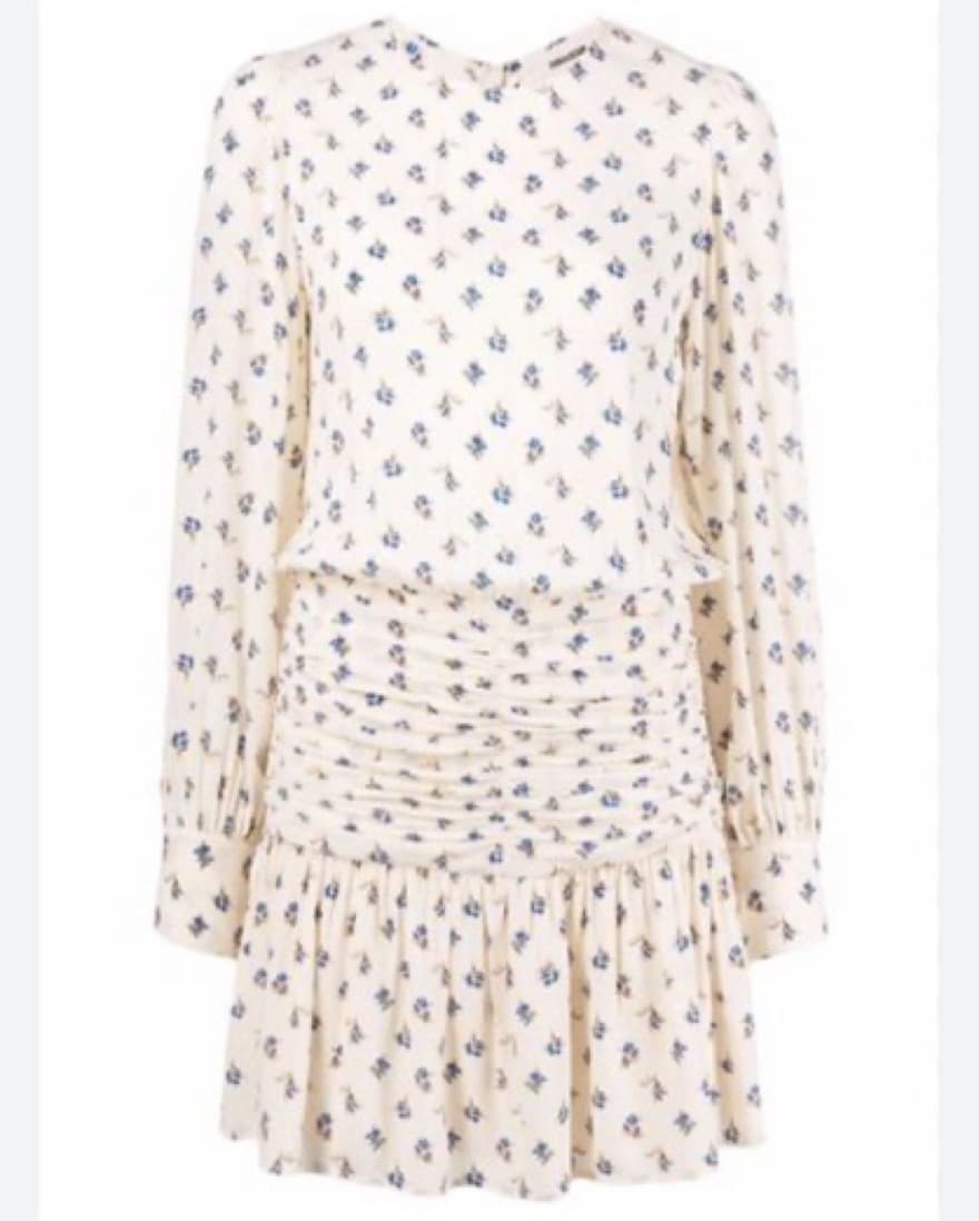 Zadig&Voltaire Cream Floral Mini Dress - Image 1