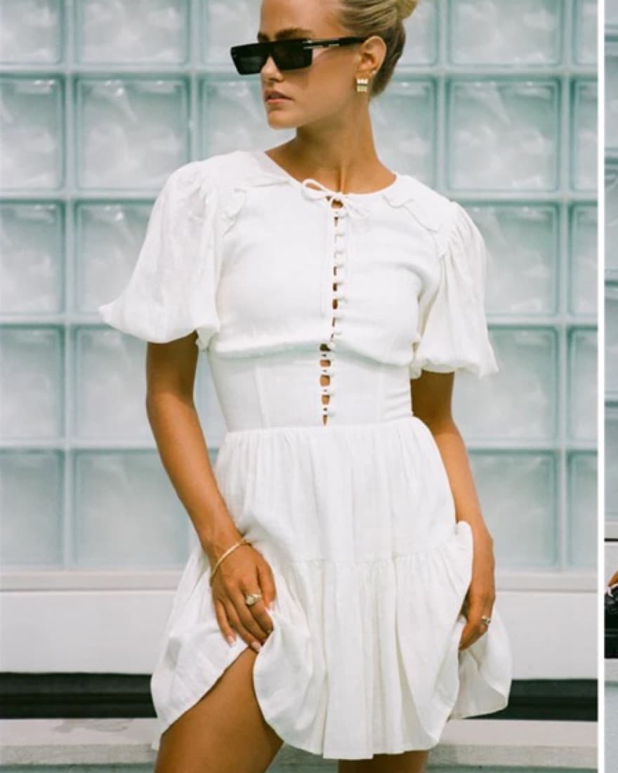Sabo Skirt Santana Dress in White - Image 1