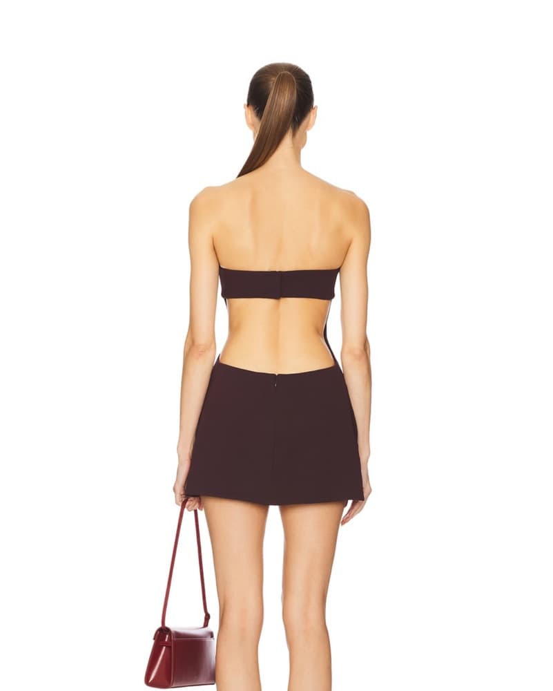 Helsa Crepe Cut Out Dress - Image 4