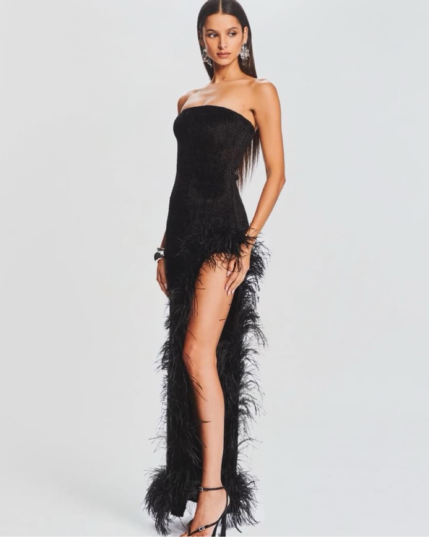 Retrofete Lula Dress In Black - Image 2