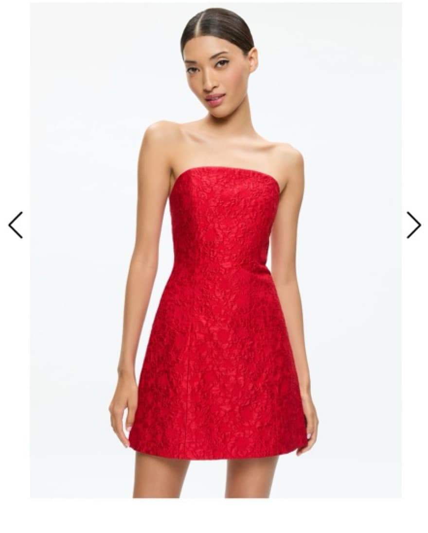 alice + olivia Red Mini Dress  - Image 3