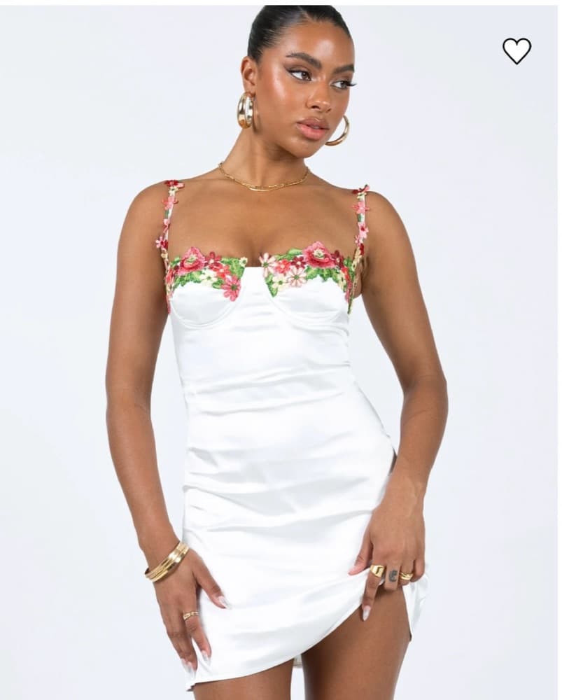 Foral/White Mini Dress - Image 3