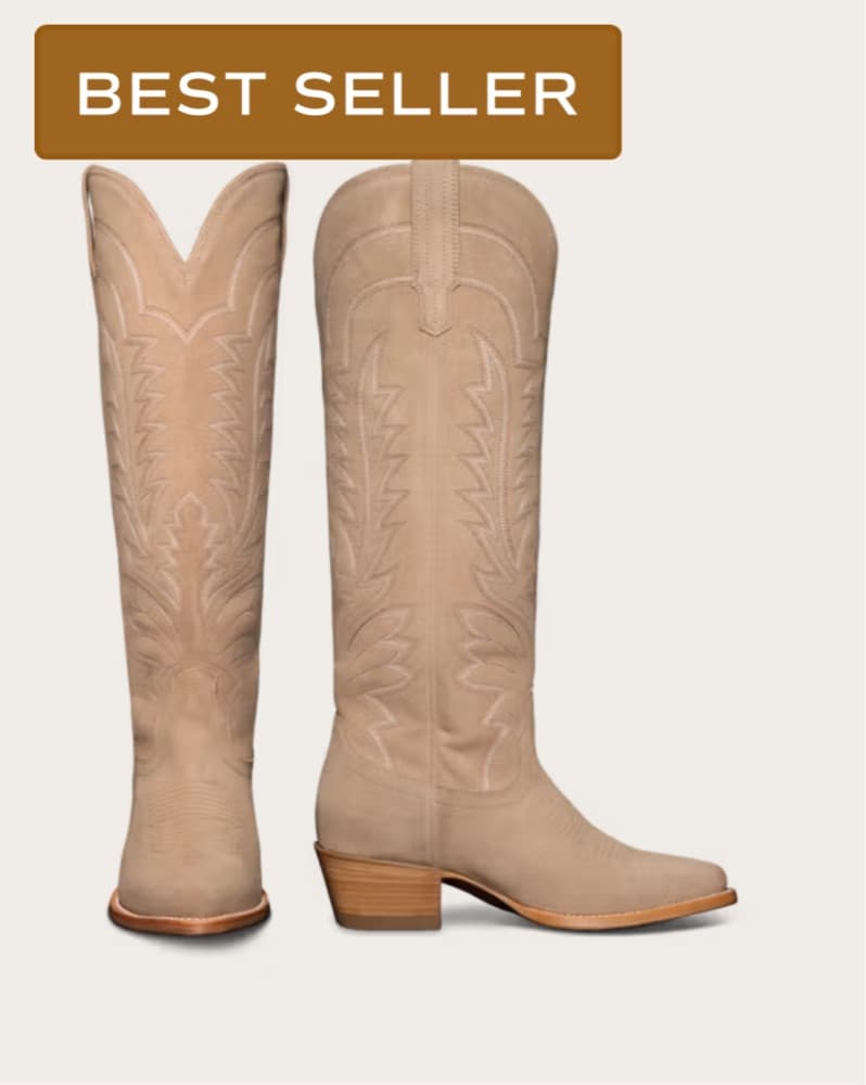 Tecovas “The Abby” (Suede Driftwood) - Image 1