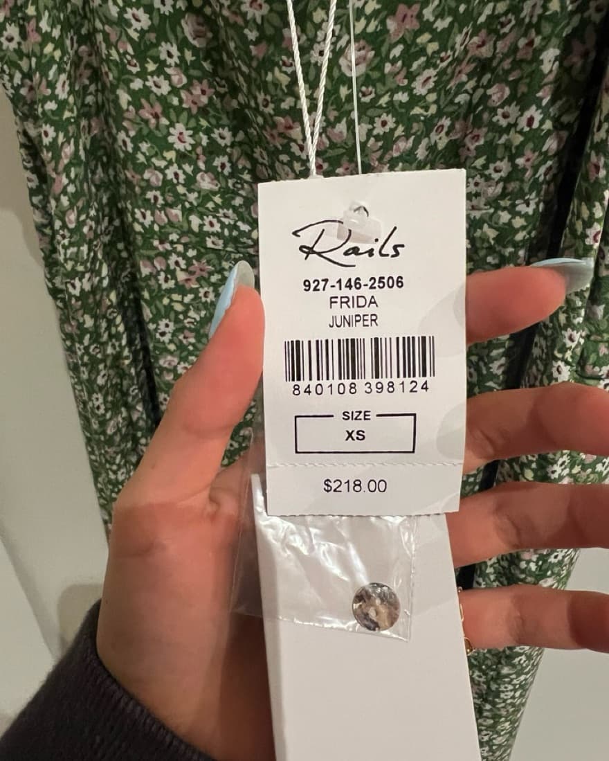 Rails Green Floral Print Midi Dress - Image 4