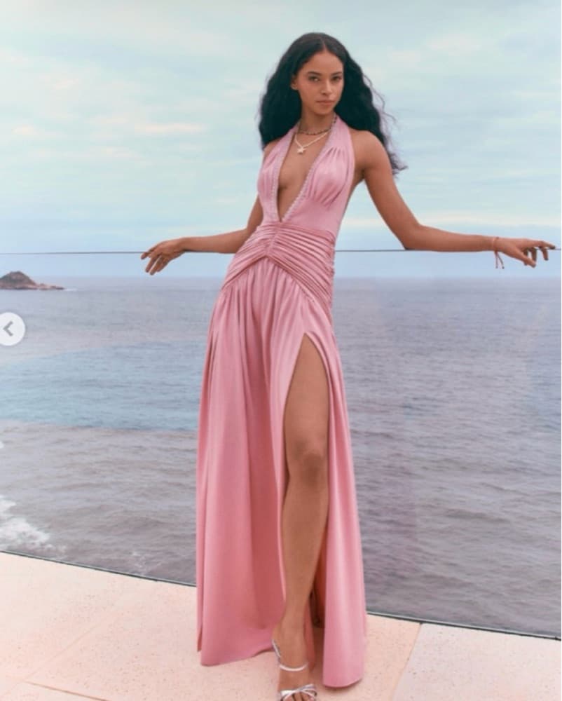 Pink PatBo Moonlight Jersey Gown  - Image 2