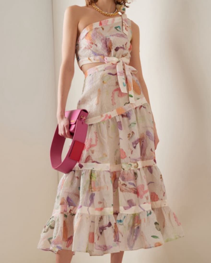 Alemais Annie Asymmetrical Midi Dress - Image 1