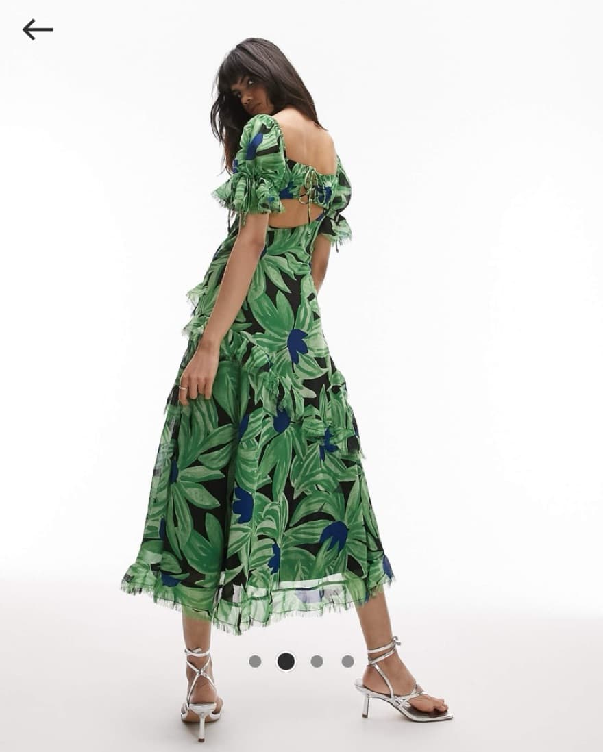 Topshop Floral Midi Dress - Image 2