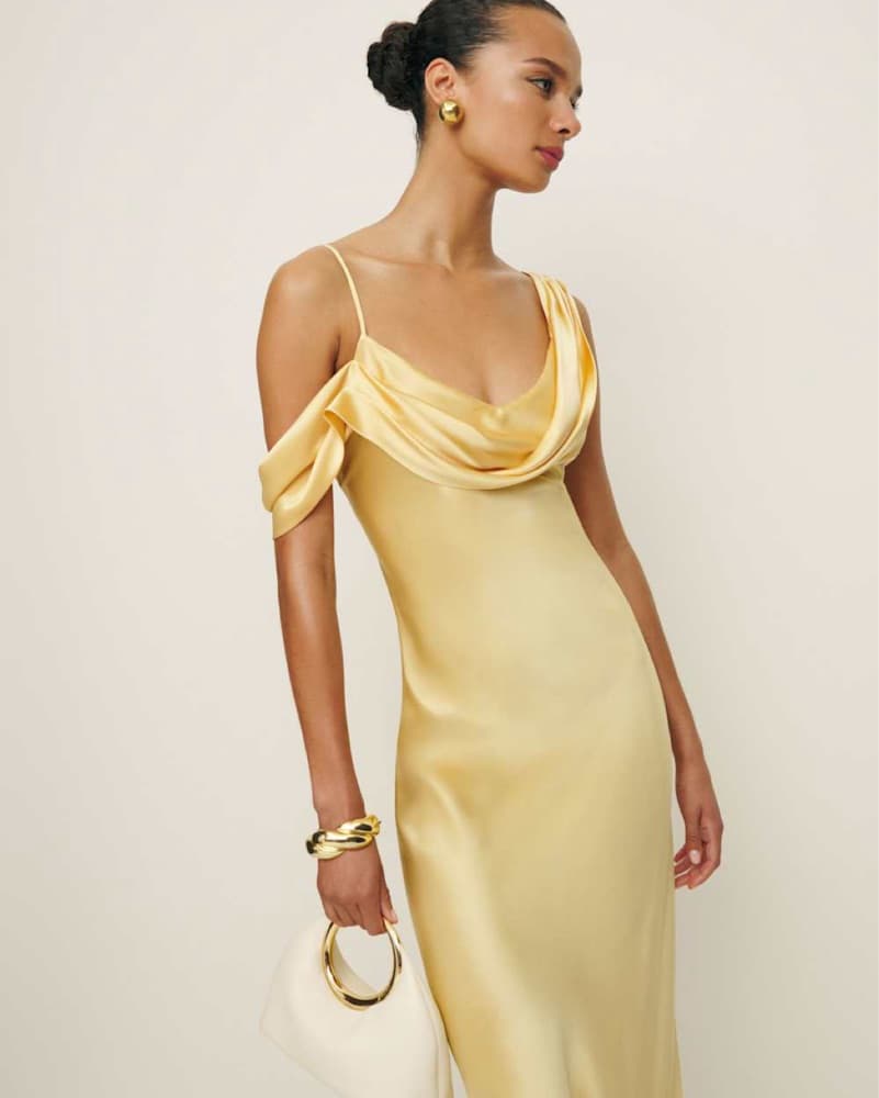 Reformation Ronda Silk Dress - Image 2