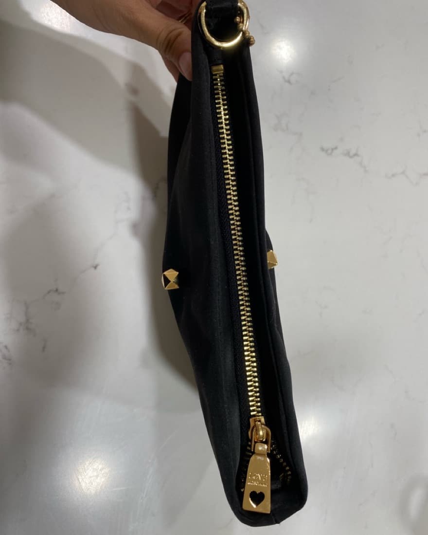 Black Satin Evening Clutch - Image 3