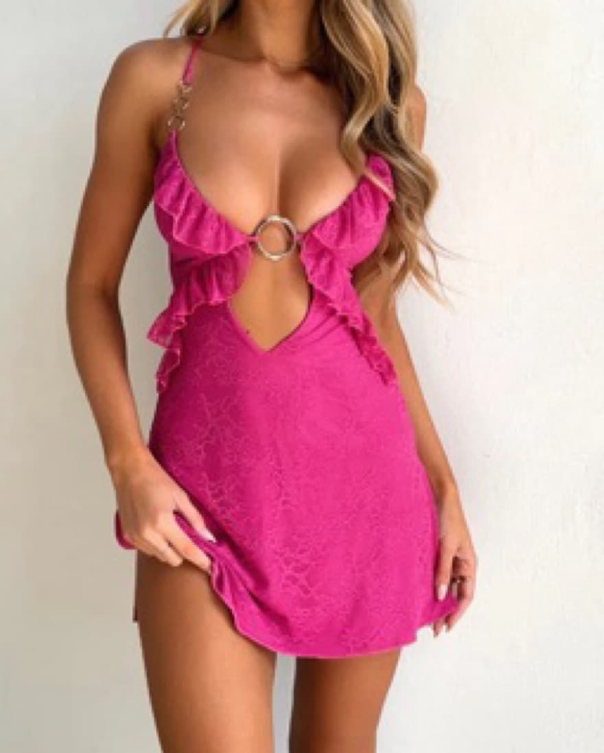 outkast pink ruffle dress - Image 1