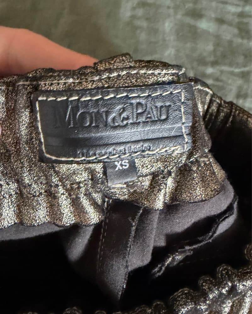 Metallic Leather Pants - Image 3