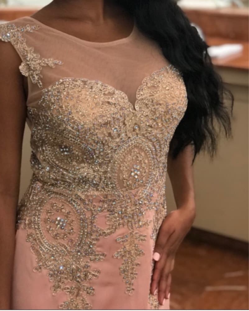 Formal Blush Pink Dress - Image 1