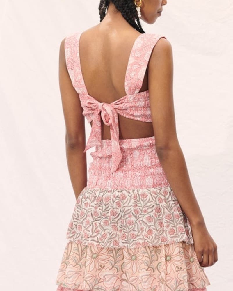 Elegant Pink Floral Tiered Set - Image 3