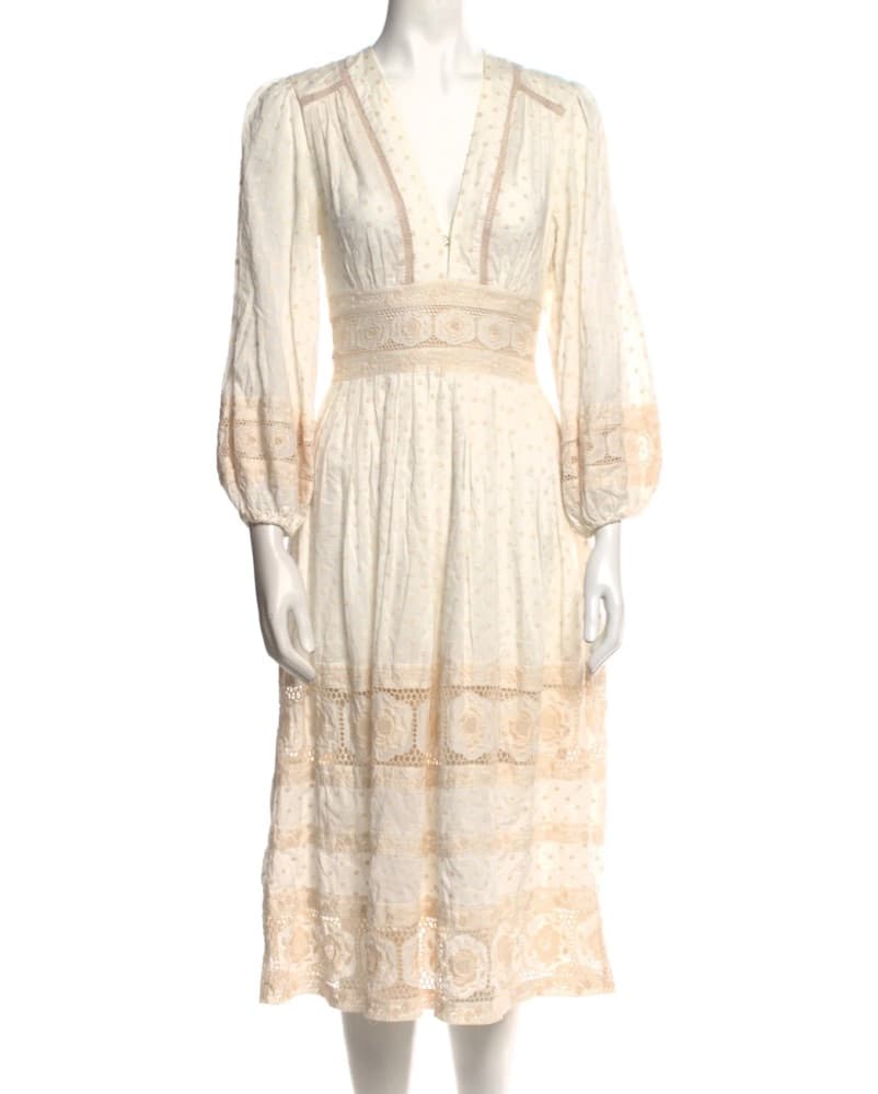 Zimmermann Cotton White Lace Dress - Image 2