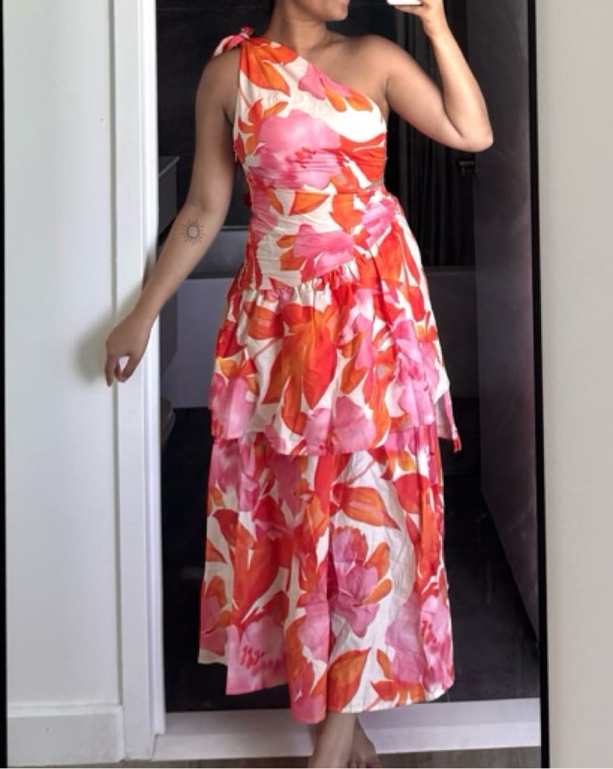 Showpo Floral One Shoulder Maxi Dress - Image 5