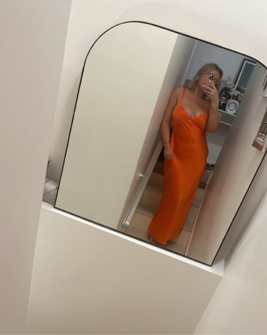 RL Orange Slip Dress - Image 1