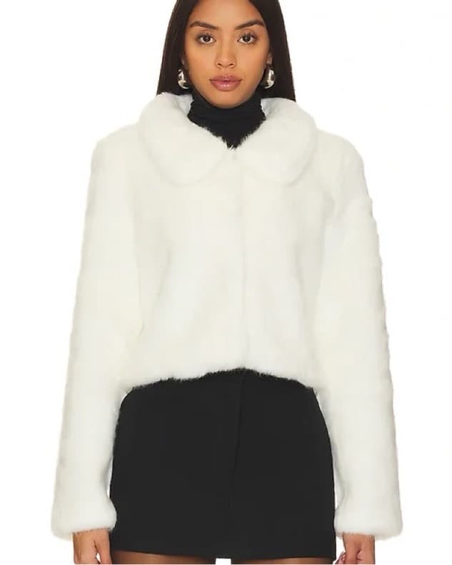 Unreal Fur Tirage Cropped Faux Fur Coat - Image 5