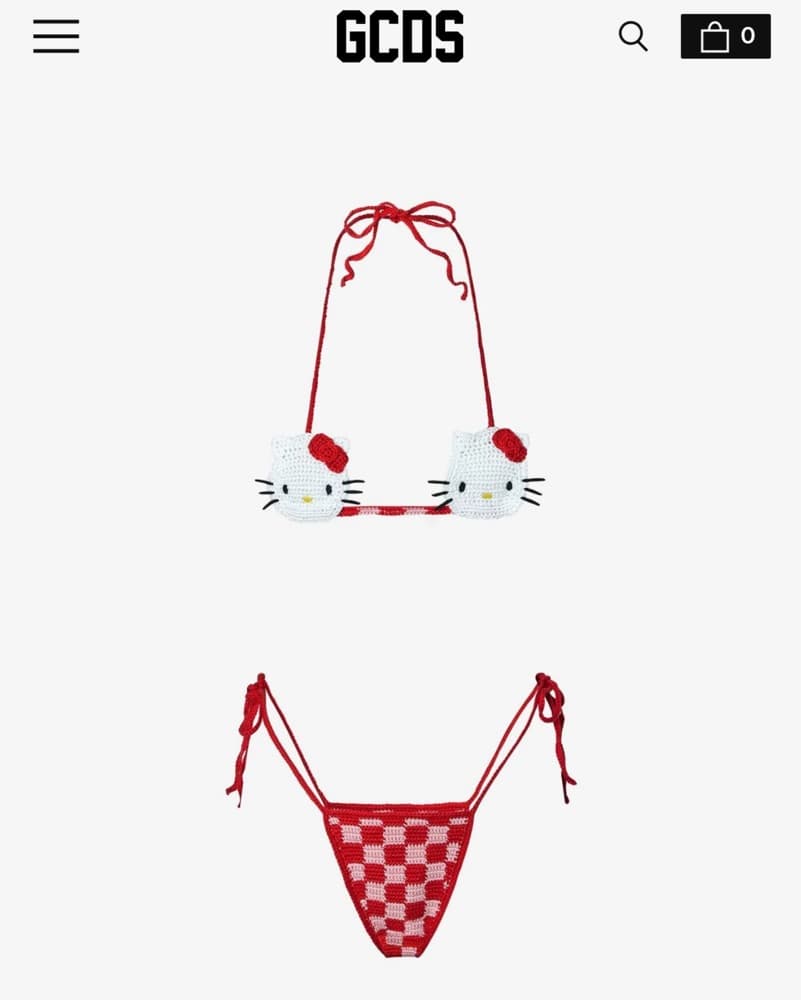 GCDS Hello Kitty Crochet Bikini - Image 1