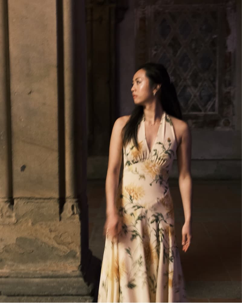 Reformation Floral Briony Yellow Dress - Image 4