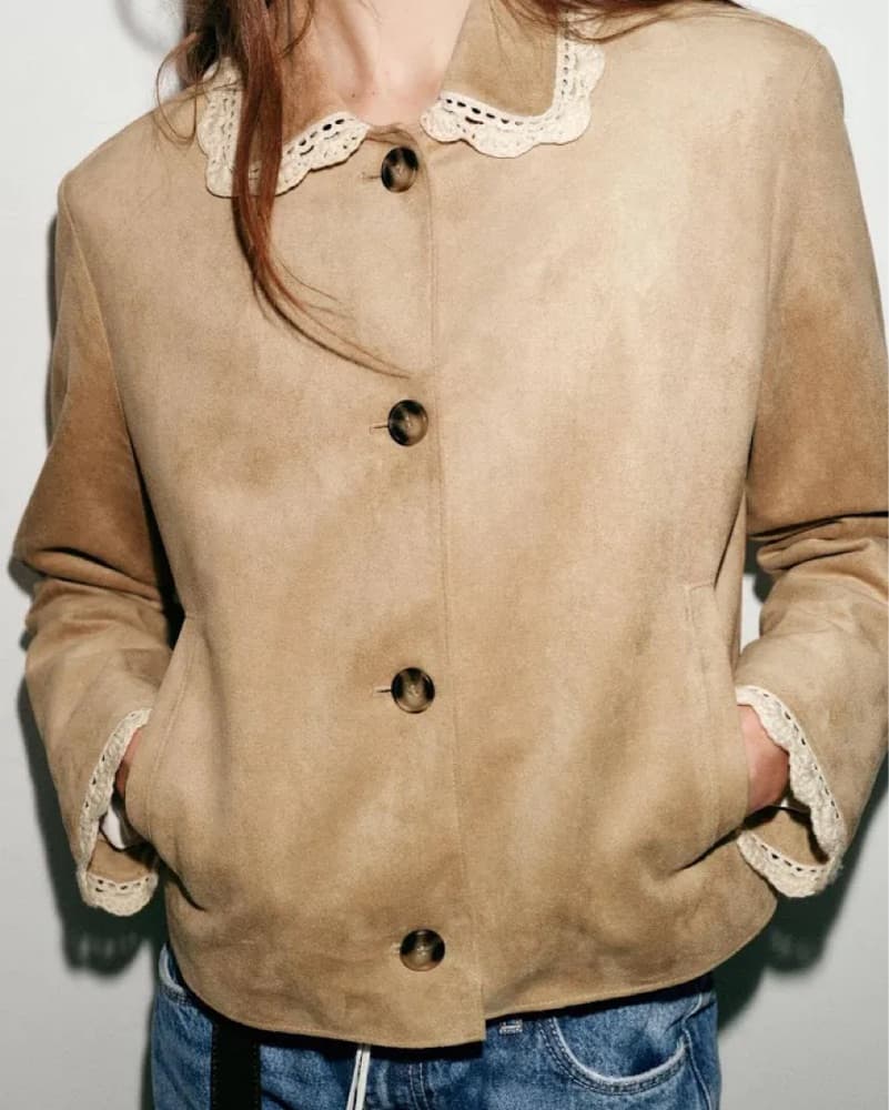 Faux Suede Jacket - Image 1