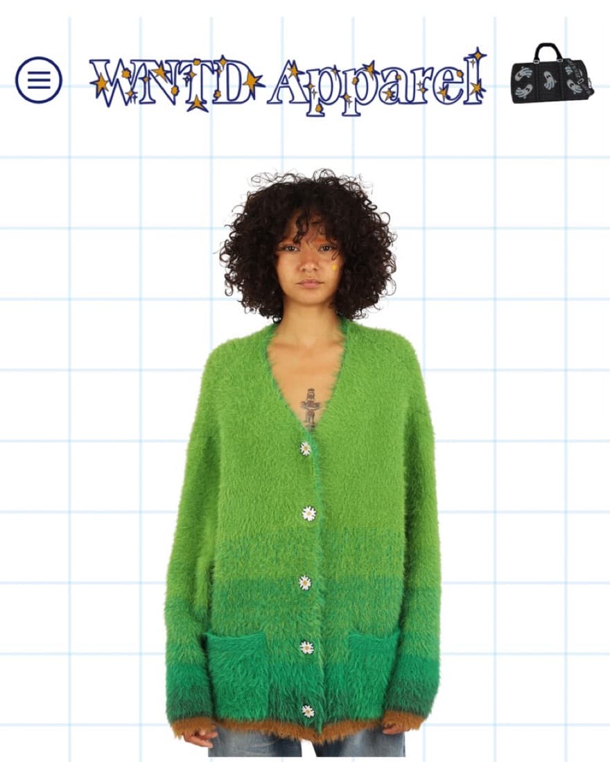 WNTD Apparel Mohair Cardigan - Image 4