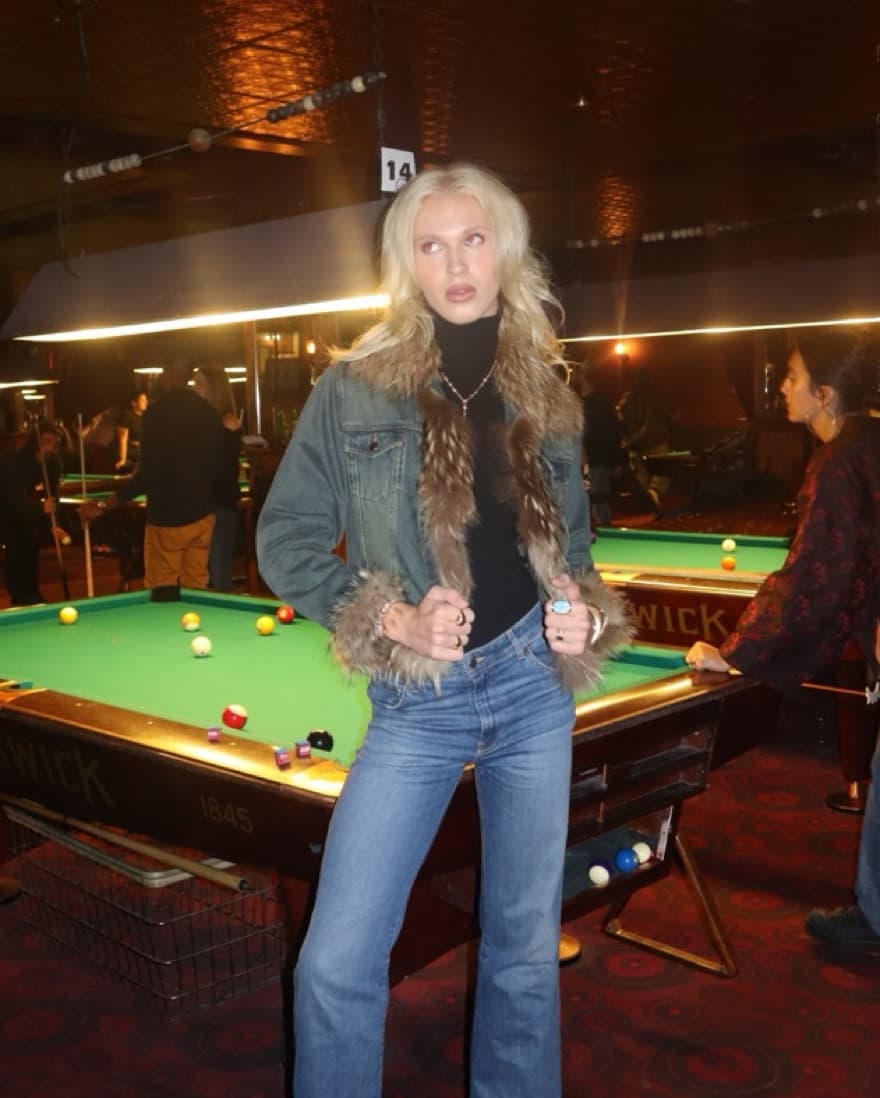 Denim + Fox Fur Jacket  - Image 2
